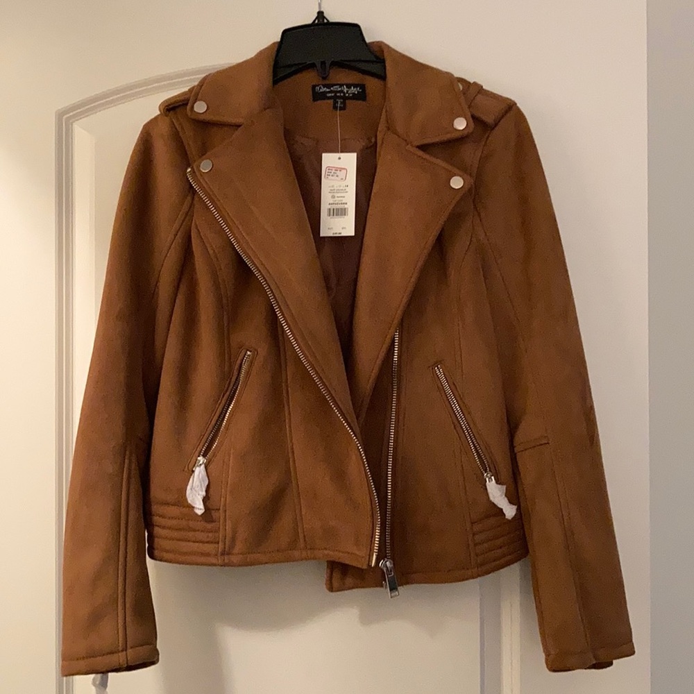 Camel colored suede jacket